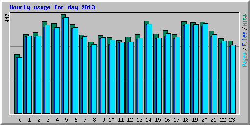 Hourly usage for May 2013