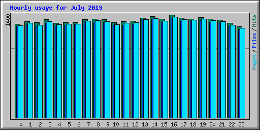 Hourly usage for July 2013