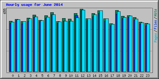 Hourly usage for June 2014