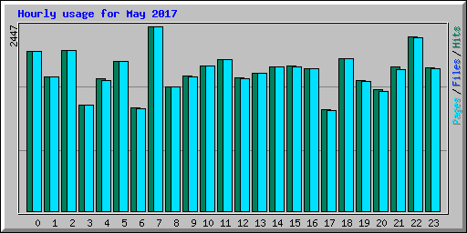 Hourly usage for May 2017