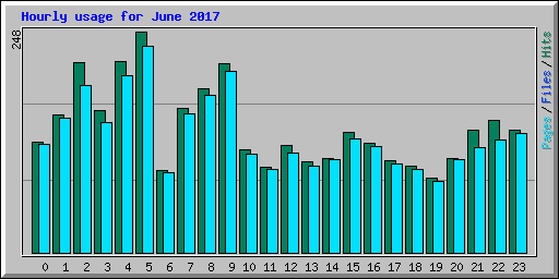 Hourly usage for June 2017