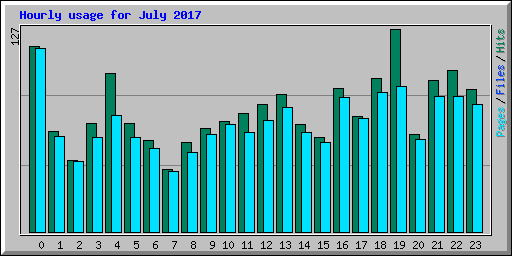 Hourly usage for July 2017