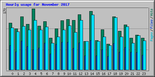 Hourly usage for November 2017