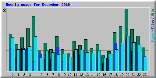 Hourly usage for December 2018