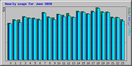 Hourly usage for June 2020
