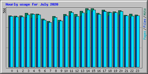 Hourly usage for July 2020