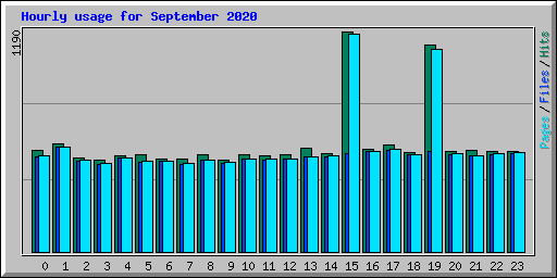 Hourly usage for September 2020