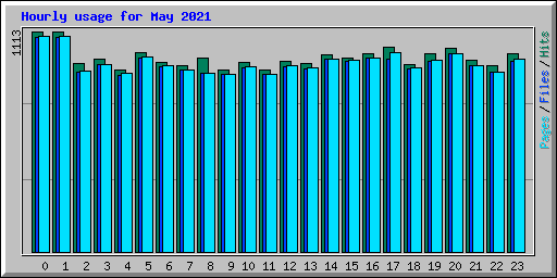 Hourly usage for May 2021
