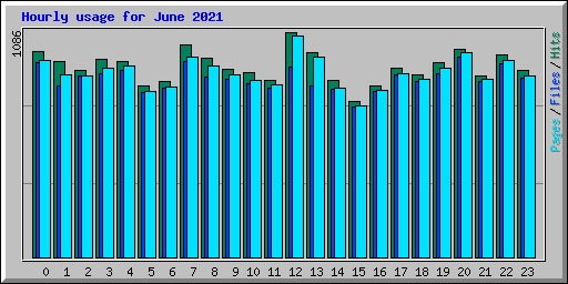 Hourly usage for June 2021